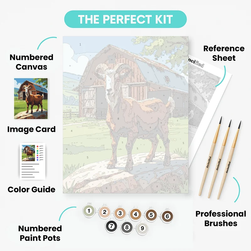 Goat on the Farm - Paint by Numbers Kit