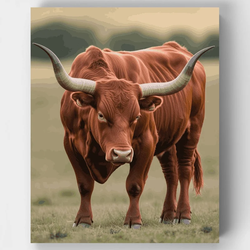 Majestic Longhorn Bull - Paint by Numbers Kit