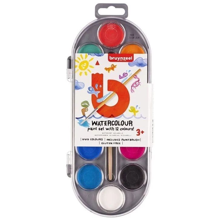 Bruynzeel Holland Watercolors for Kids / 12 Colors