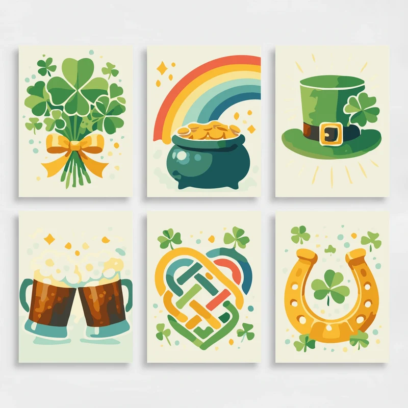 St Patrick's Day - Mini Paint by Numbers Set
