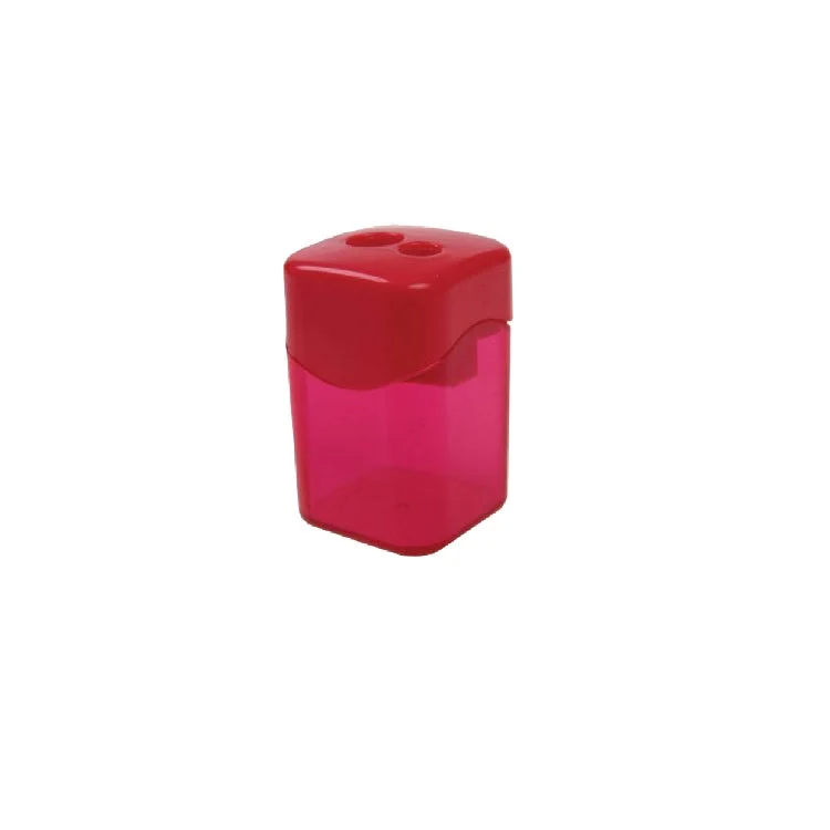 School Double Metal Pencil Sharpener with Container
