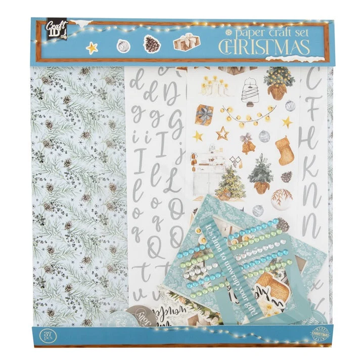 Blue Christmas Scrapbooking Set