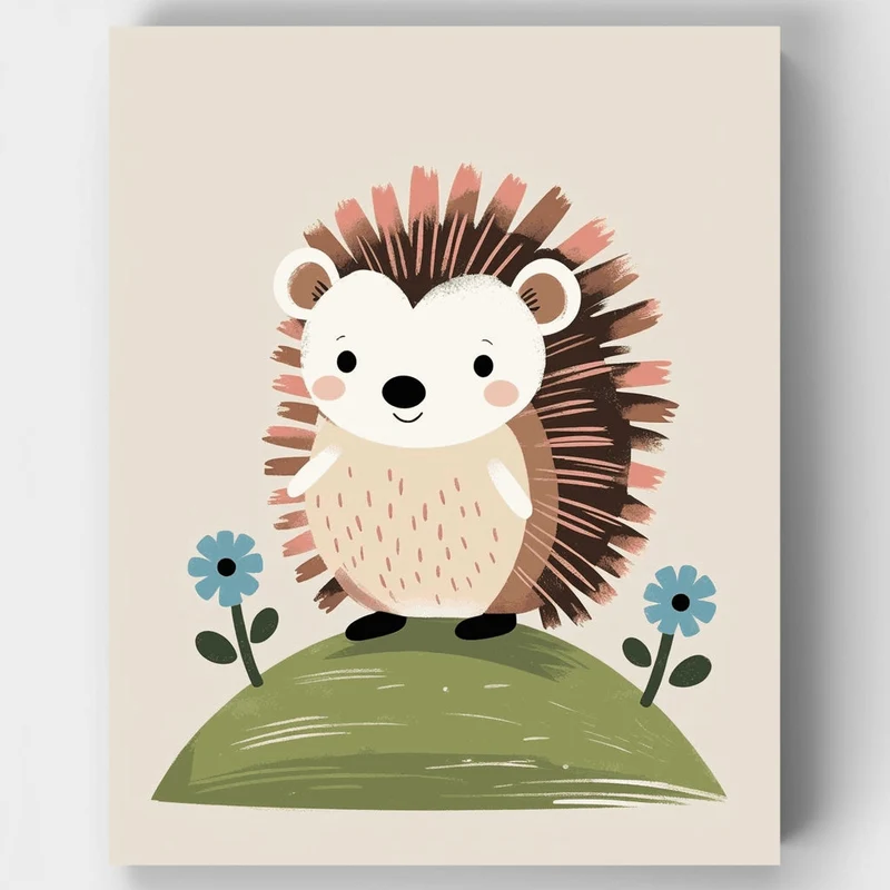 Adorable Hedgehog - Paint by Numbers Kit