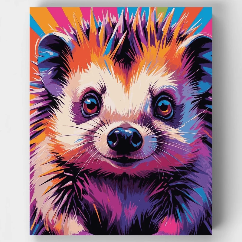 Vibrant Red Panda Portrait - Paint by Numbers Kit