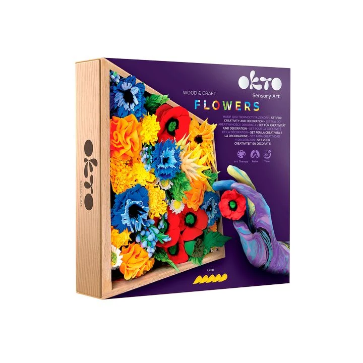 OKTO Modeling Clay Set in Wooden Frame, 21 x 21 cm, SLOBODA