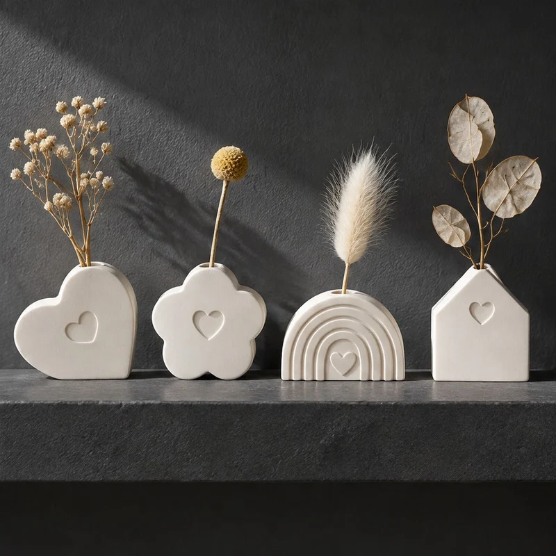 Silicone Mold for Casting Mini Vases for Dried Flowers