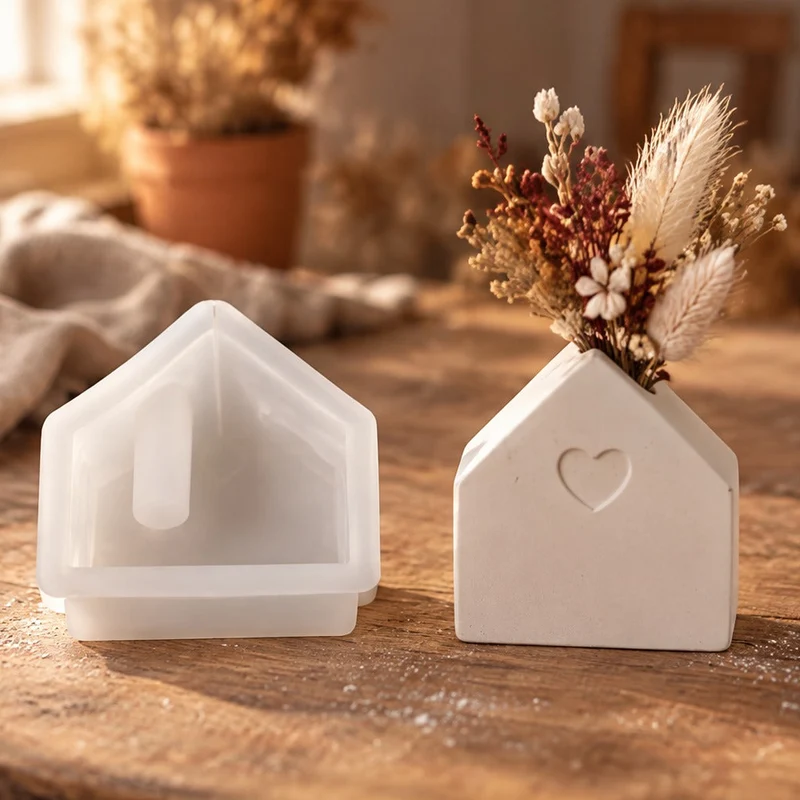 Silicone Mold for Casting Mini Vases for Dried Flowers
