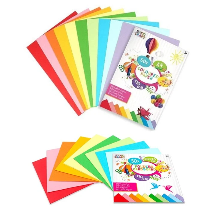 Set of 50 Colored Papers