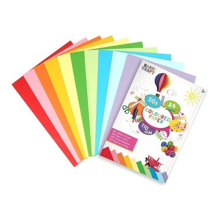 Set of 50 Colored Papers