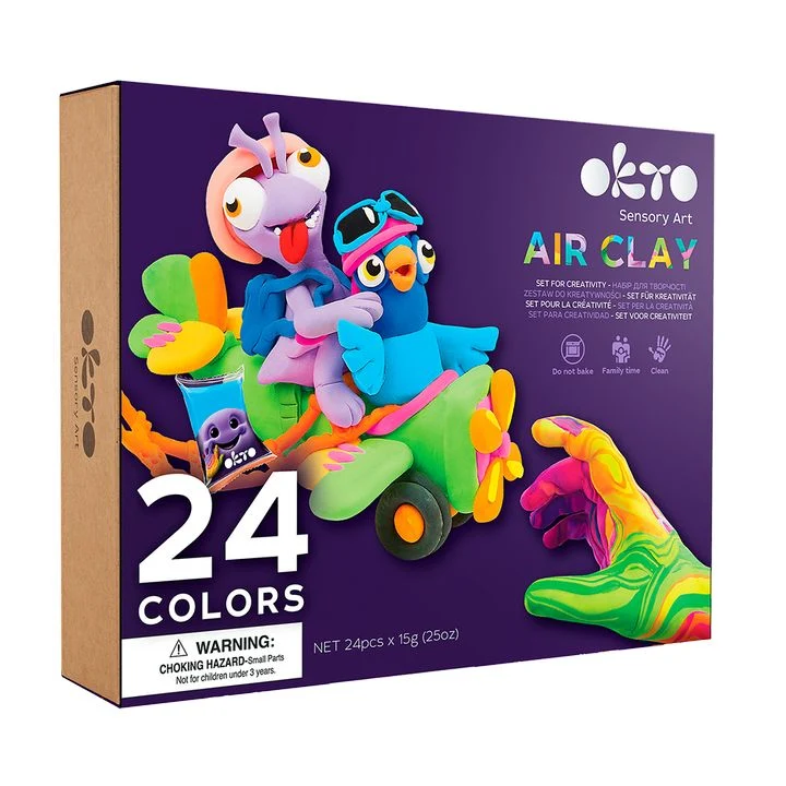 OKTO Air-Dry Clay Set, 24 Shades