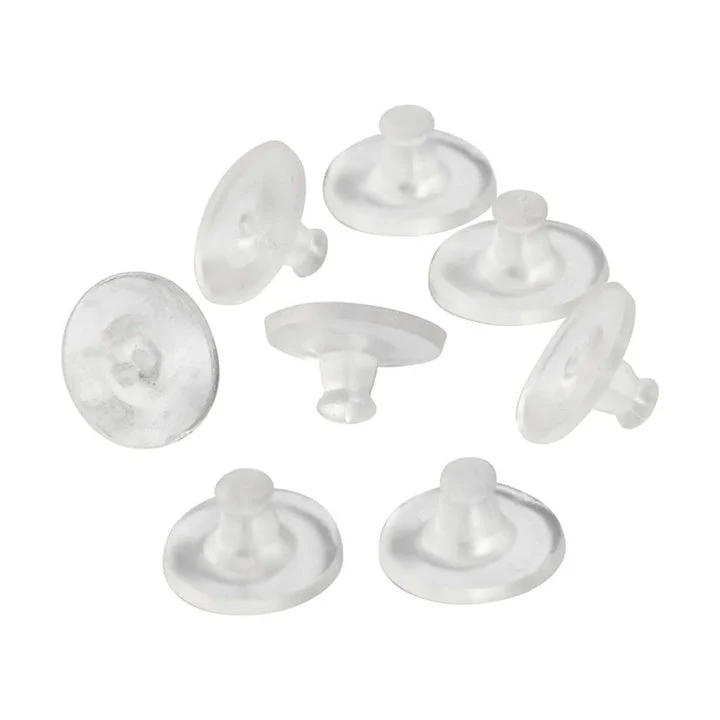 Rubber Earring Backs for Stud Earrings, 10 mm, Set of 10 Pairs