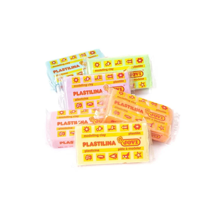 JOVI Modeling Clay, Pastel Shades, 6 x 50 g