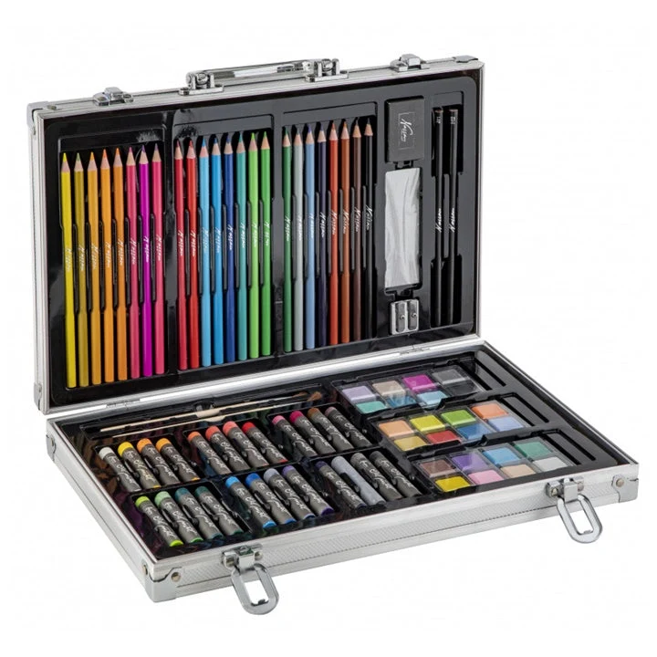 Nassau Fine Art Art Set in Metal Case, 79-Piece