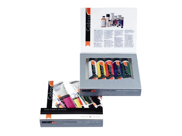 COBRA Water-Mixable Oil Paints Set of 5, 5x40 ml