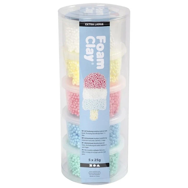 Foam Clay XL Creative Modeling Clay - Set of 5 x 25 g