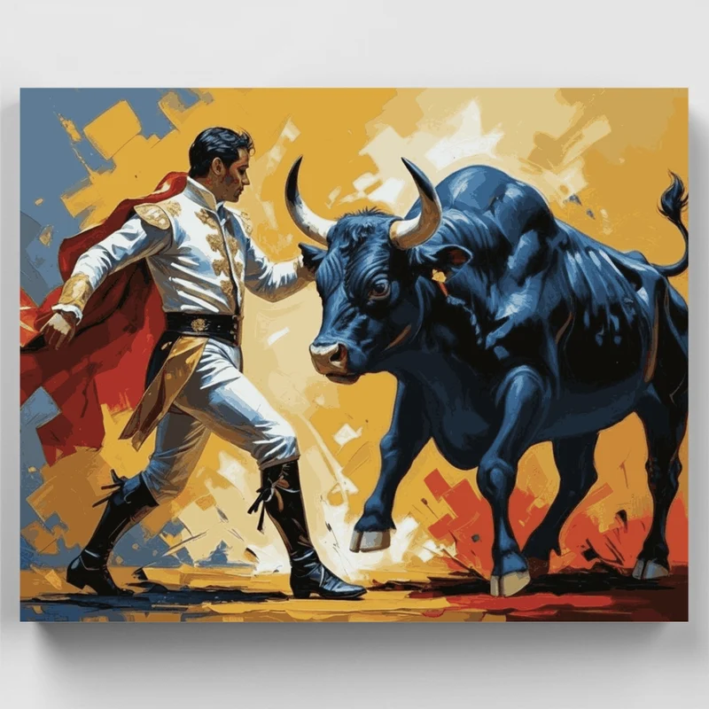 Matador and Bull - Paint by Numbers Kit