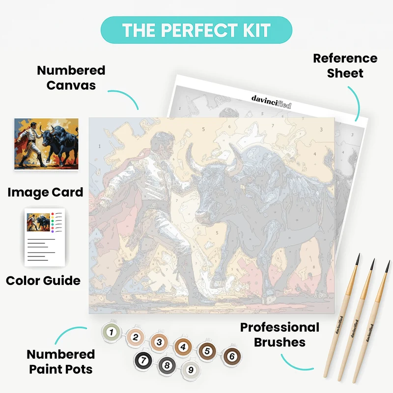 Matador and Bull - Paint by Numbers Kit