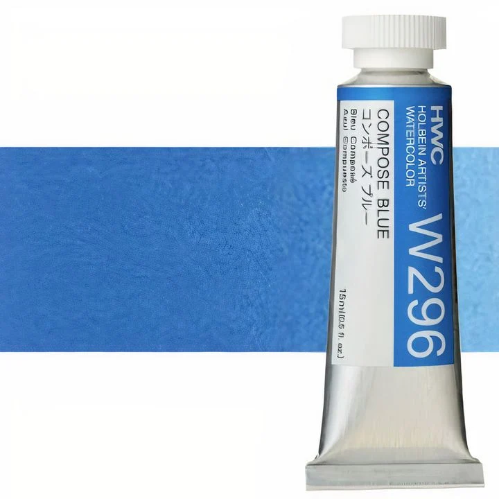 Holbein Artists Professional Watercolors, 15 ml, Blue Shades