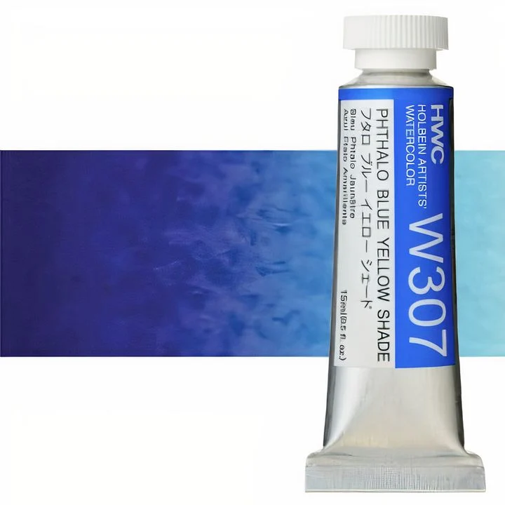 Holbein Artists Professional Watercolors, 15 ml, Blue Shades