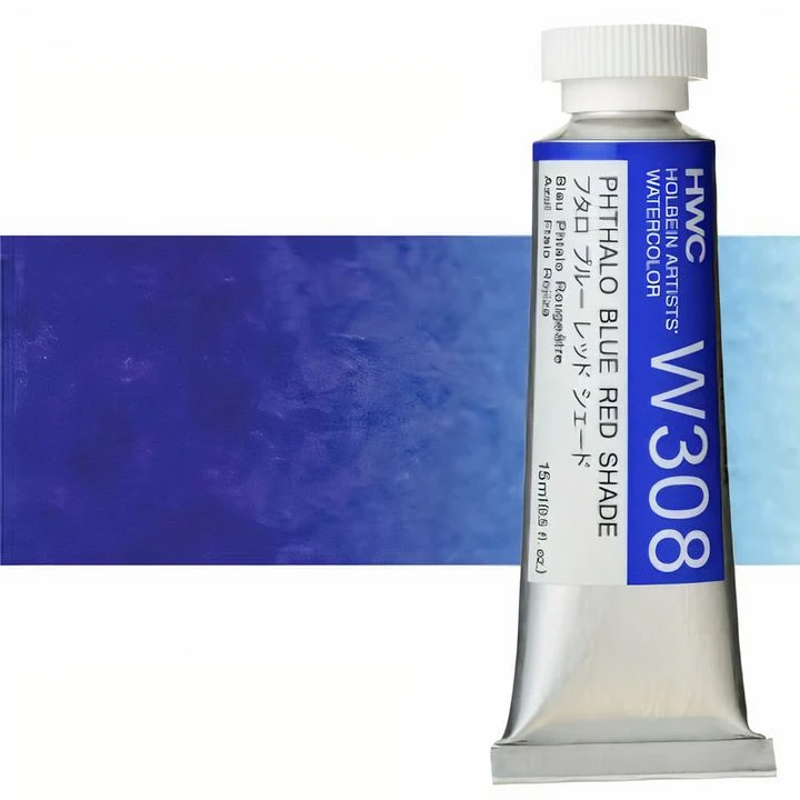 Holbein Artists Professional Watercolors, 15 ml, Blue Shades