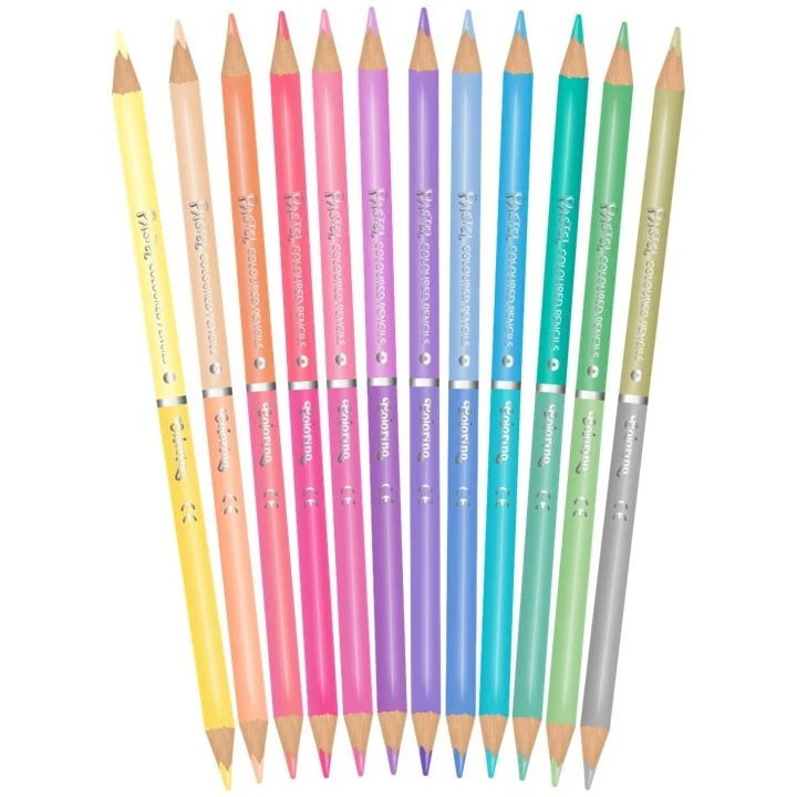 Colorino Double-Sided Pastel Colored Pencils, Set of 12