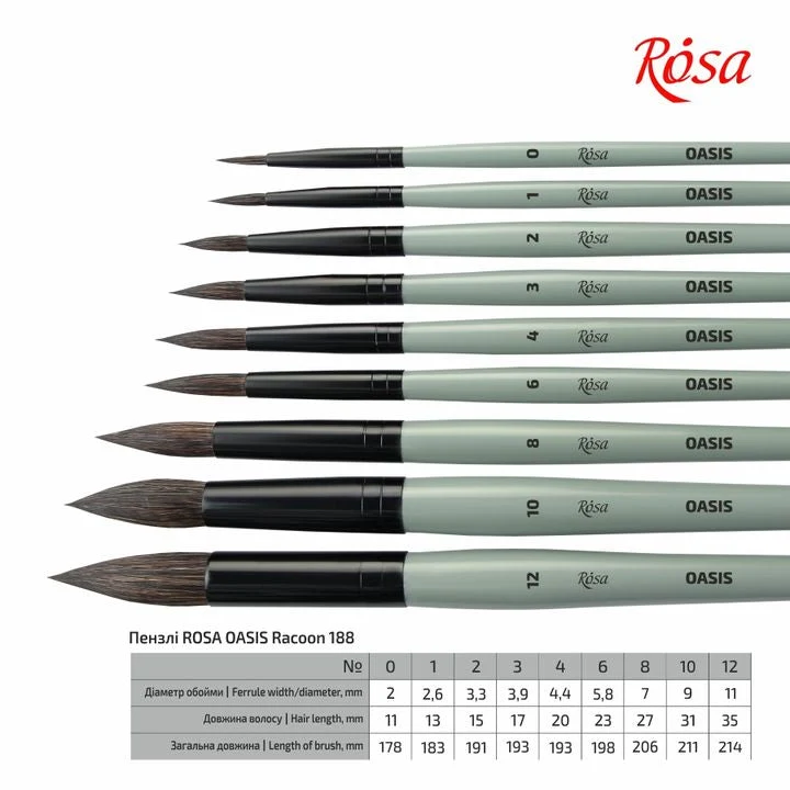 ROSA Natural Round Brush OASIS 188