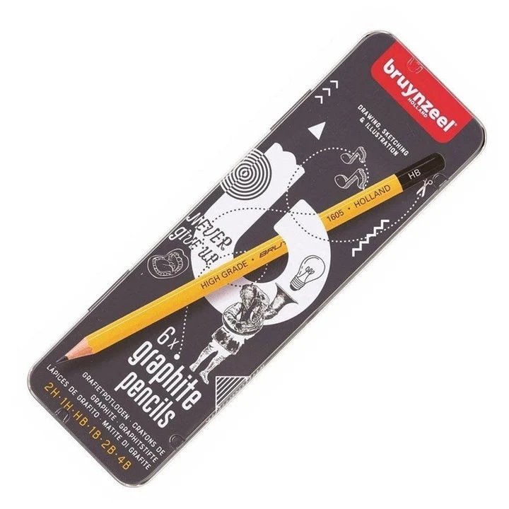 Bruynzeel Holland Graphite Pencil Set of 6