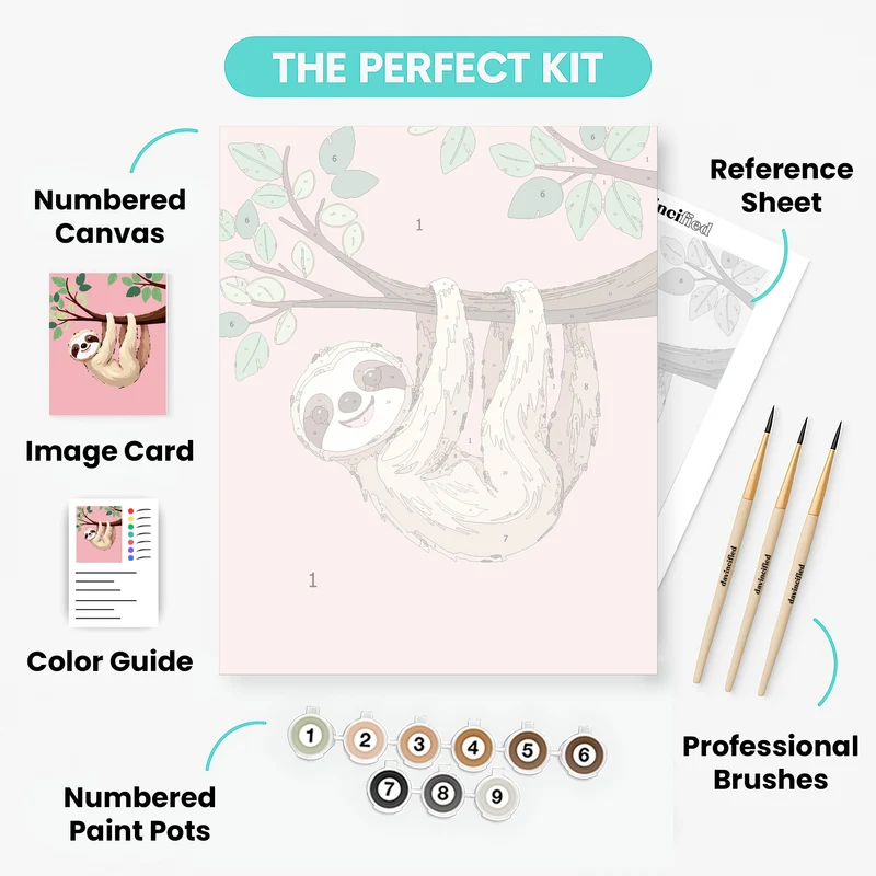 Sloth - Paint by Numbers Kit