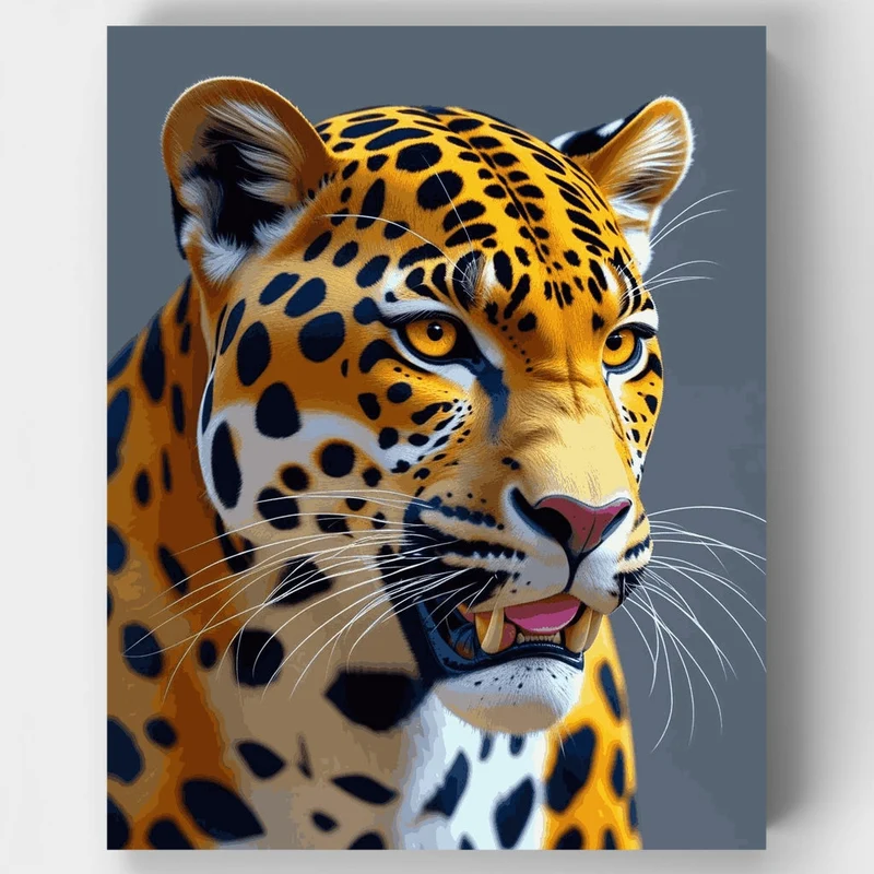 Majestic Jaguar Portrait - Paint by Numbers Kit