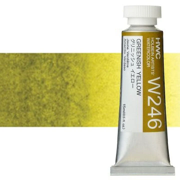 Holbein Artists Professional Watercolors, 15 ml | Green Shades