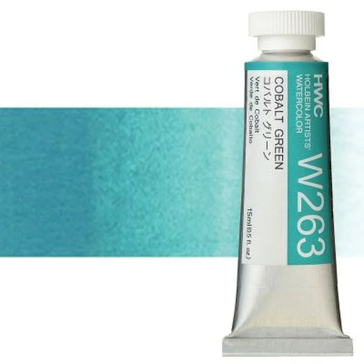 Holbein Artists Professional Watercolors, 15 ml | Green Shades