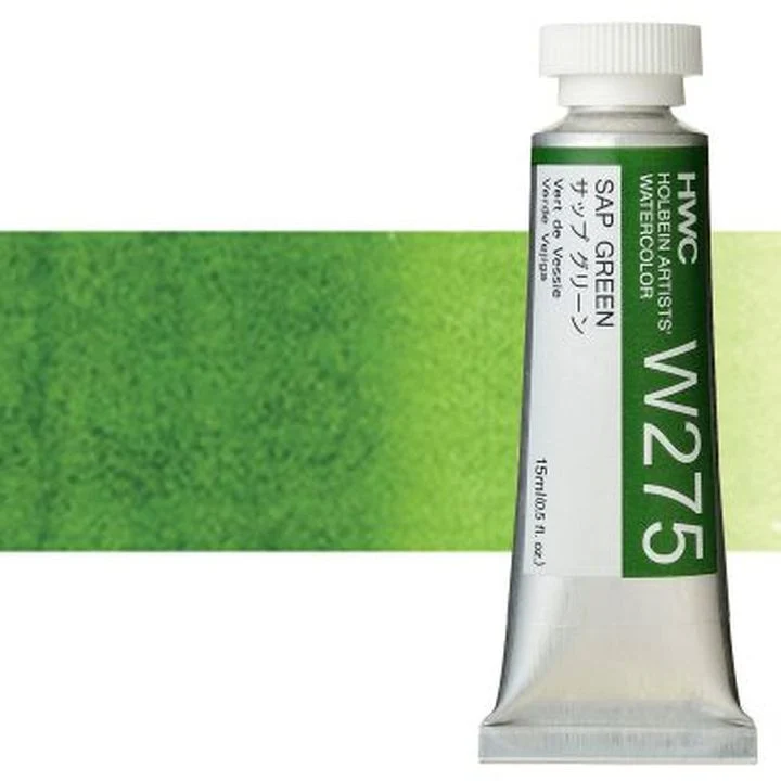Holbein Artists Professional Watercolors, 15 ml | Green Shades