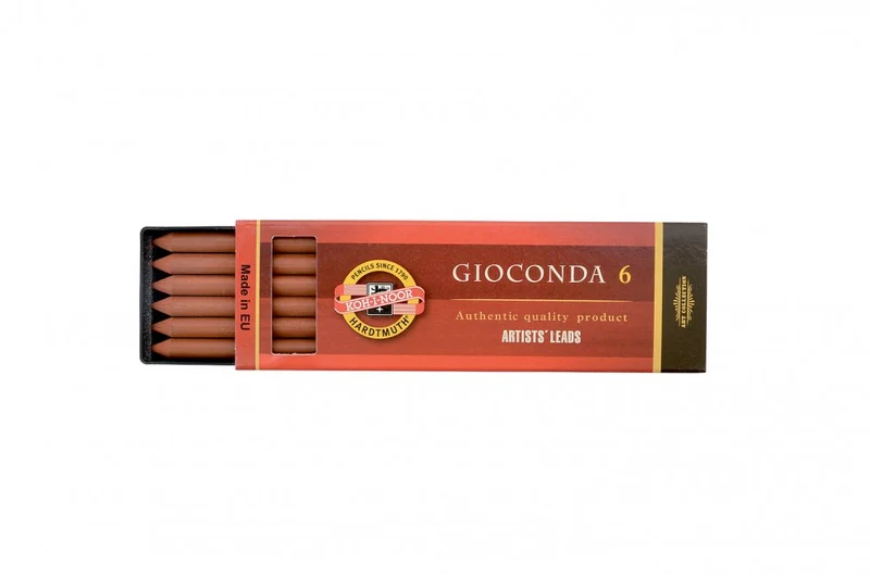 GIOCONDA Artist's Sanguine, Russet Red-Brown Sepia, Set of 6