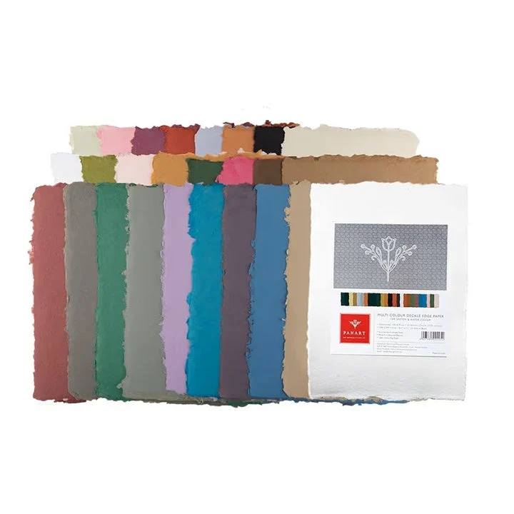 PanArt Multicolor Handmade Cotton Paper, 25 pcs, A4