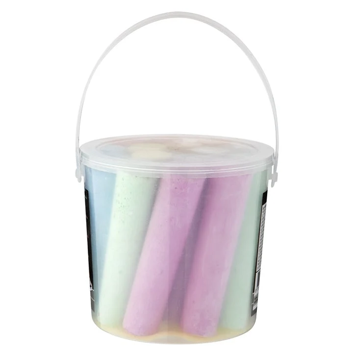 JUMBO Colored Chalks in a Bucket, 15 pcs