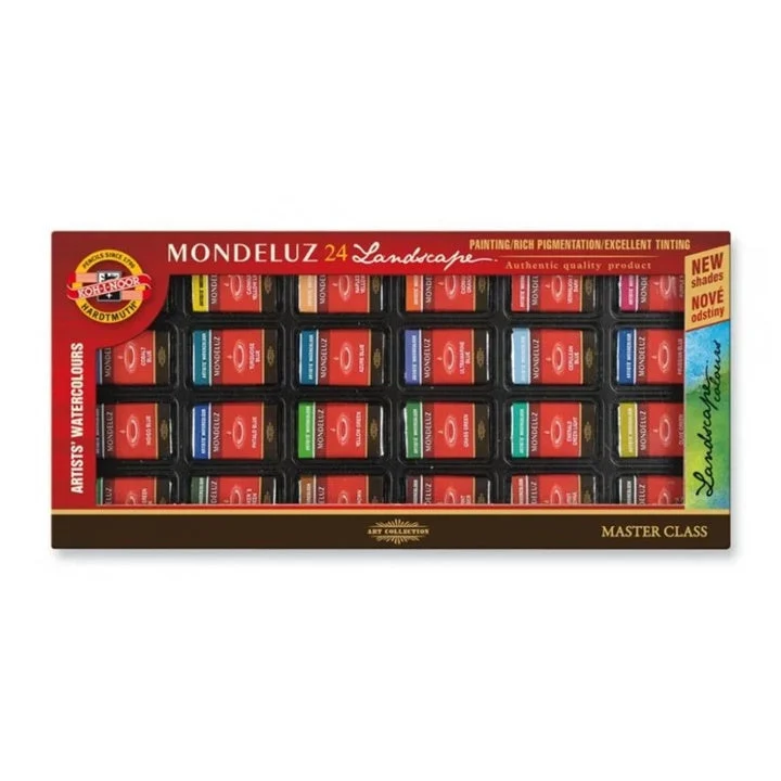 KOH-I-NOOR Mondeluz Landscape Watercolors, Set of 24