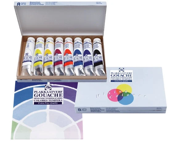 TALENS GOUACHE Tempera Paint Set of 8, 20 ml