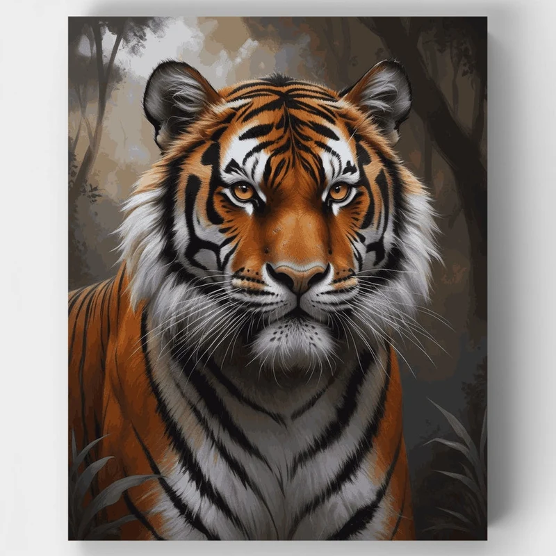 Majestic Tiger Portrait - Paint by Numbers Kit