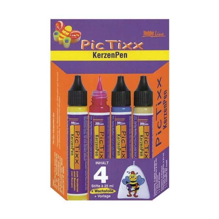 KREUL PicTixx Candle Paint, Set of 4 x 25 ml