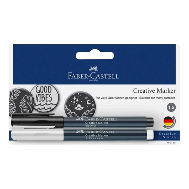 Faber Castell Creative Marker, White/Black