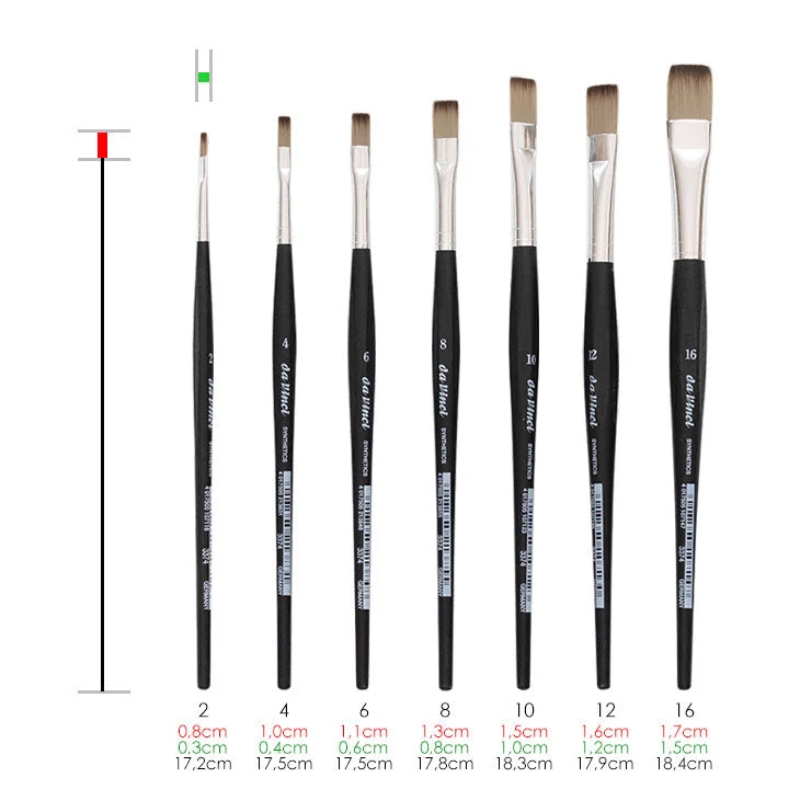 da Vinci Flat Brush Synthetics 3374