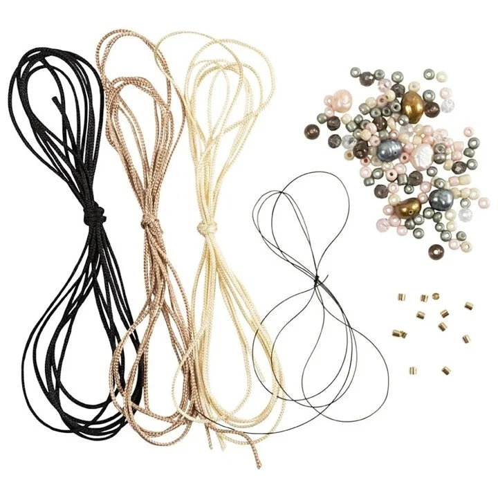 Mini Bracelet-Making Set with Pearls and Clasps