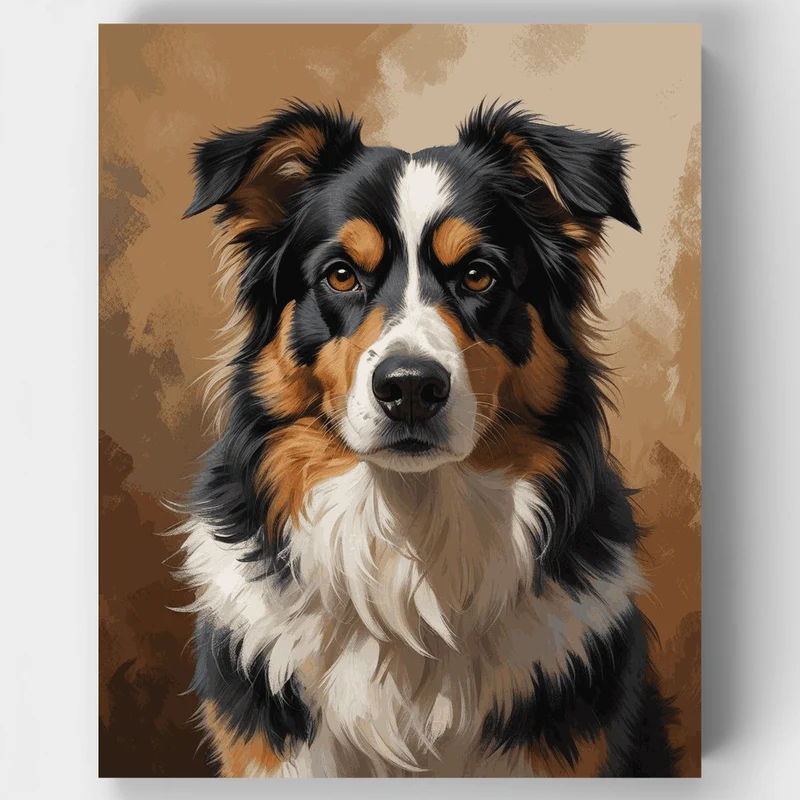 Australian Shepherd Portrait - Paint by Numbers Kit