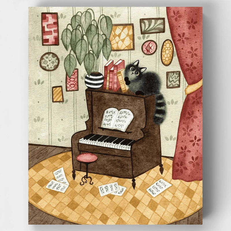 "Old Piano" Paint by Numbers Kit