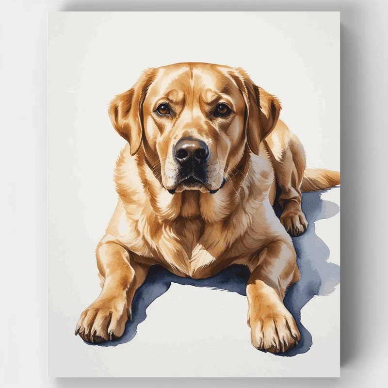 Golden Labrador Retriever - Paint by Numbers Kit