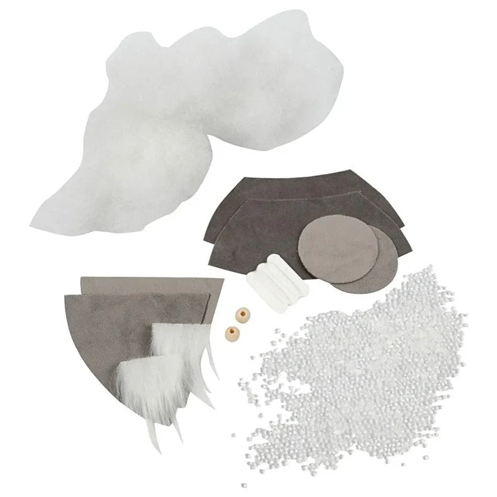 Mini Christmas Elves Craft Set, Gray