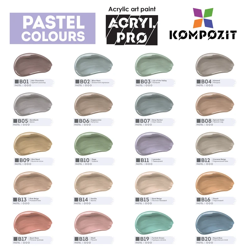 Kompozit Pastel Acrylic Paint ACRYL PRO ART 75 ml