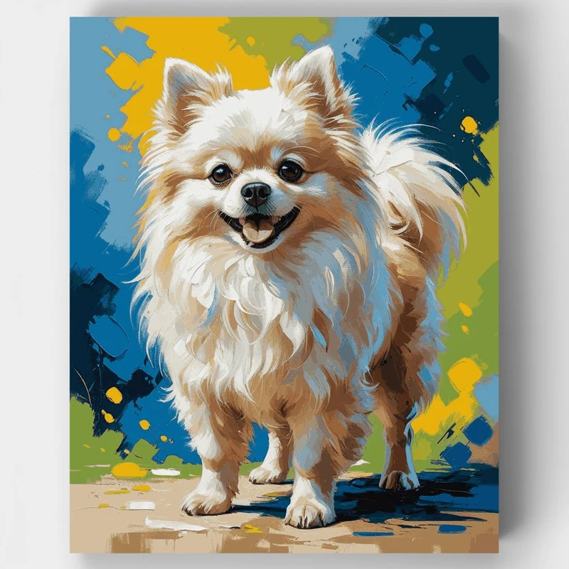 Smiling Pomeranian - Paint by Numbers Kit