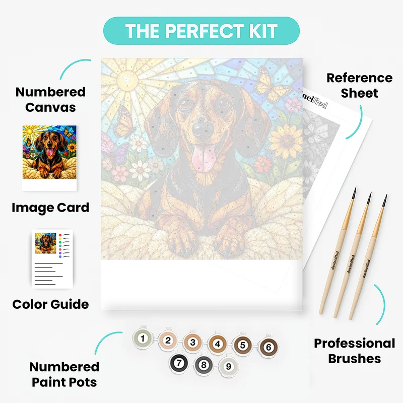 Stained Glass Pet - Custom Paint by Numbers Kit