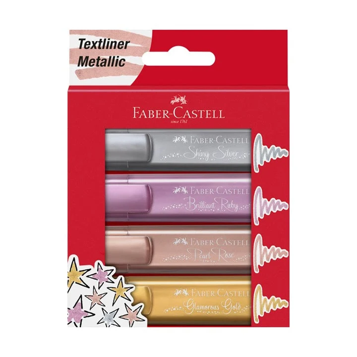 Faber-Castell Metallic Highlighters, Set of 4